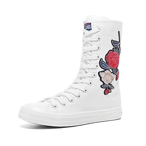 Momuk High Top Canvas Sneakers für Damen zum Schnüren von modischen Freizeitschuhen für Damen von Momuk