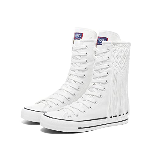 Momuk High Top Canvas Sneakers für Damen zum Schnüren von modischen Freizeitschuhen für Damen von Momuk