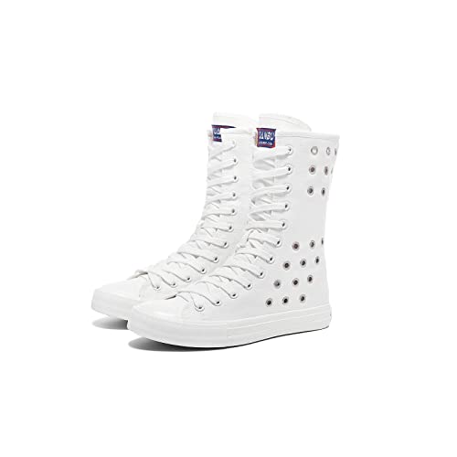 Momuk High Top Canvas Sneakers für Damen zum Schnüren von modischen Freizeitschuhen für Damen von Momuk