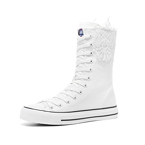 Momuk High Top Canvas Sneakers für Damen zum Schnüren von modischen Freizeitschuhen für Damen von Momuk