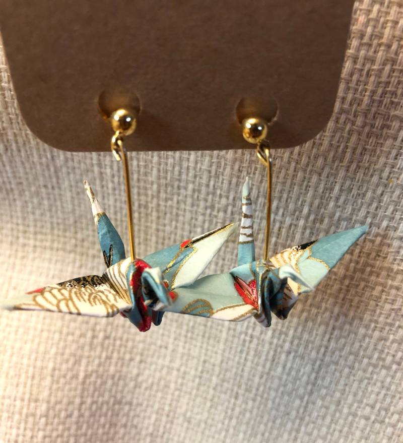 Origami Kranich Ohrringe Origami Kranich Ohrringe von MonPetitOrigami