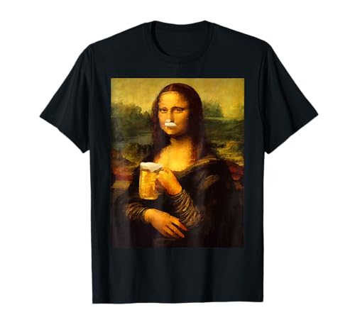 MonaLisa Shirt Bier Hacken Hemd Frauen Männer T-Shirt von MonaLisa T-Shirt Bier Hacken
