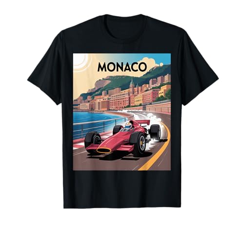 Vintage Monaco 1937 Classic Race Car Men Lover Racing Design T-Shirt von Monaco 1937 Retro Race Car Coastal Drive