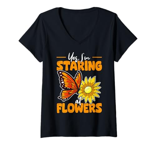 Damen Schmetterlinge Natur Ästhetische Grafik Monarch Schmetterling T-Shirt mit V-Ausschnitt Damen Schmetterlinge Natur Ästhetische Grafik Monarch Schmetterling T-Shirt mit V-Ausschnitt von Monarch Butterfly Art Designs