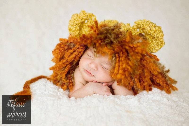 Baby Löwe Mütze Gehäkelt Neugeborenen Foto Requisite Kostüm von Monarchdancer