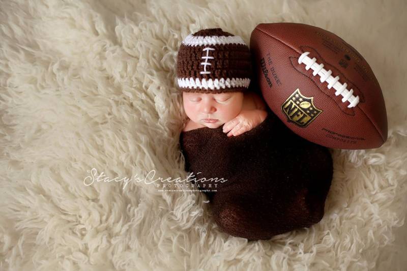 Fußball Baby Mütze Gehäkelt Neugeborenen Fotorequisite von Monarchdancer