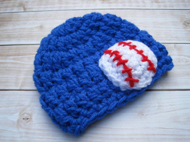 Gehäkelte Baby Baseball Mütze Neugeborenen Fotorequisite von Monarchdancer