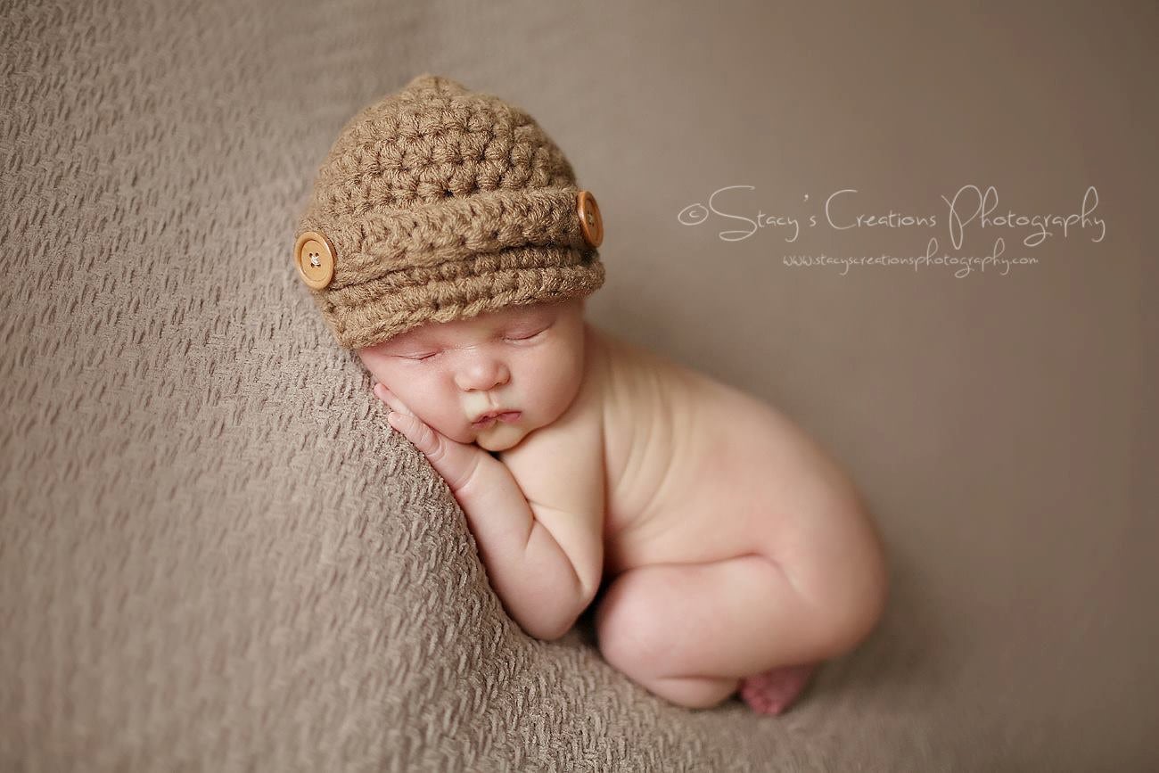 Gehäkelte Baby Mütze Schiebermütze Neugeborene Fotorequisite von Monarchdancer