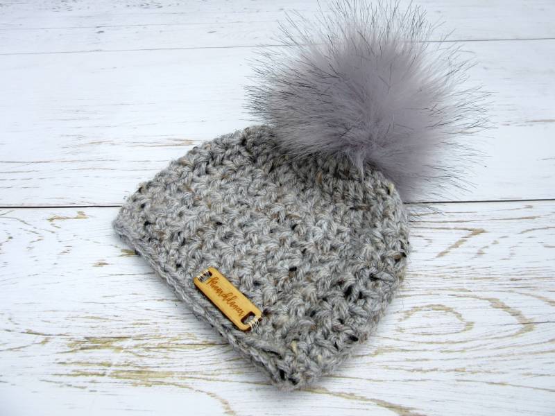 Neugeborenen Jungen Mütze Marmor Acryl Baby Mütze Mit Kunstfell Bommel von Monarchdancer