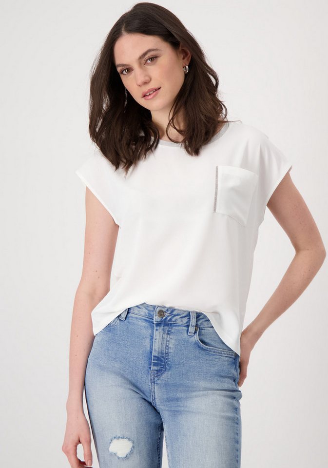 Monari Schlupfbluse mit aufgesetzter Schmucktasche von Monari