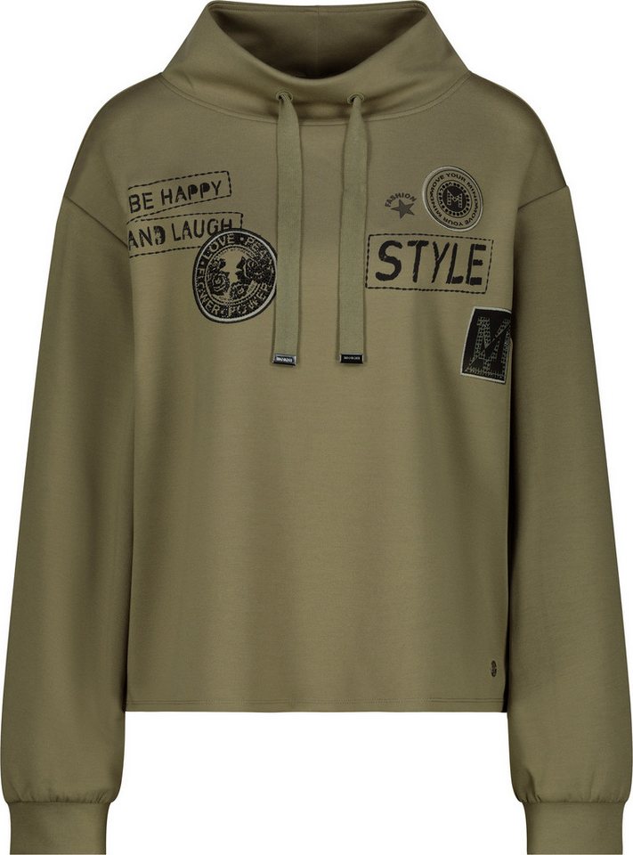 Monari Kurzarmhemd Sweatshirt mit Patches - Regular Fit von Monari