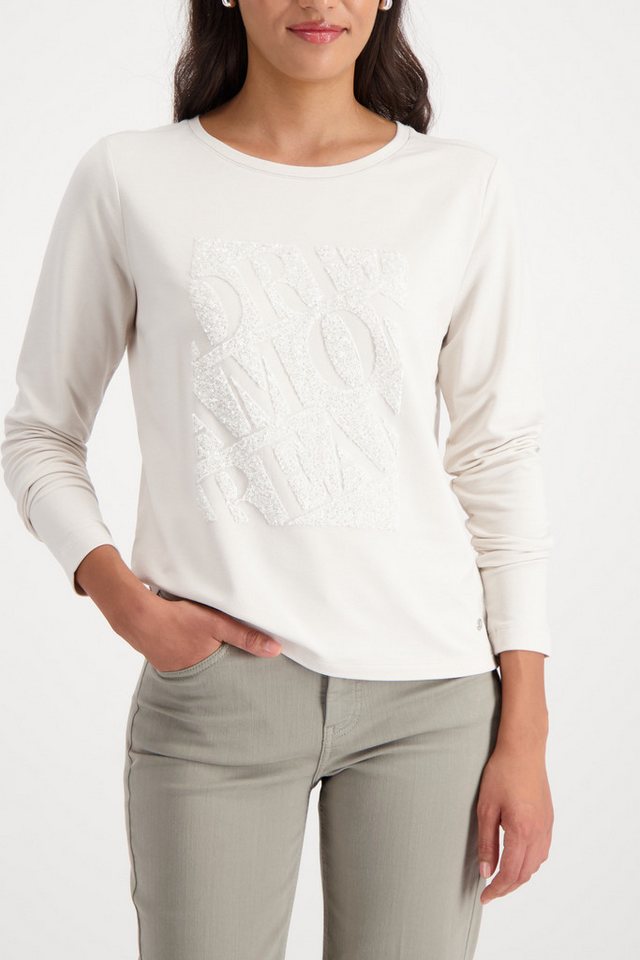 Monari Langarmshirt Shirt Pailletten Stick Regular fit mit Rundhalsausschnitt von Monari