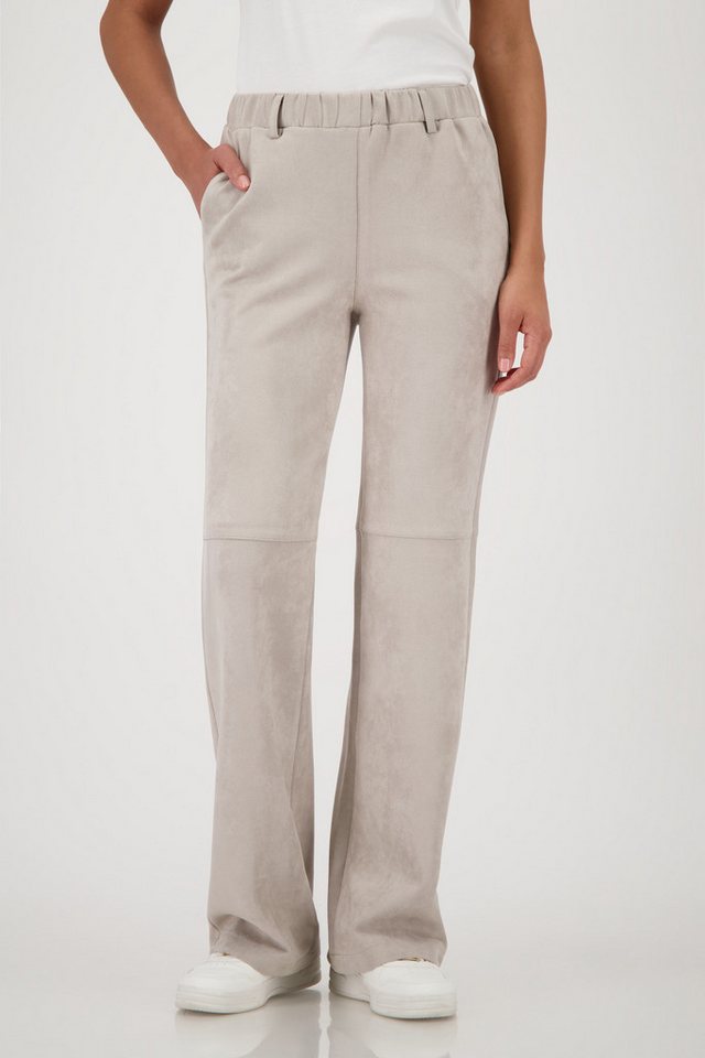 Monari Lederimitathose Hose Lederimitat Velours Gerade Beinform Monari Lederimitathose Hose Lederimitat Velours Gerade Beinform von Monari
