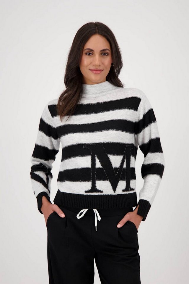 Monari Rundhalspullover 809123 Strasssteine als funkelnde Highlights von Monari