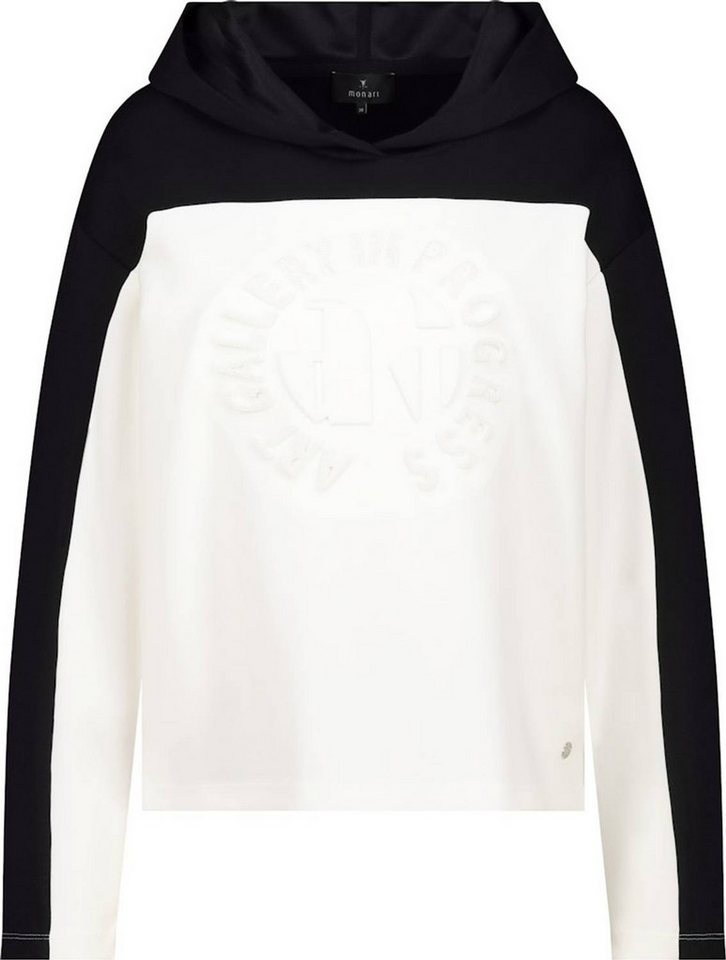 Monari Rundhalspullover 809410 Strass-Prägedruck für glänzende Akzente von Monari