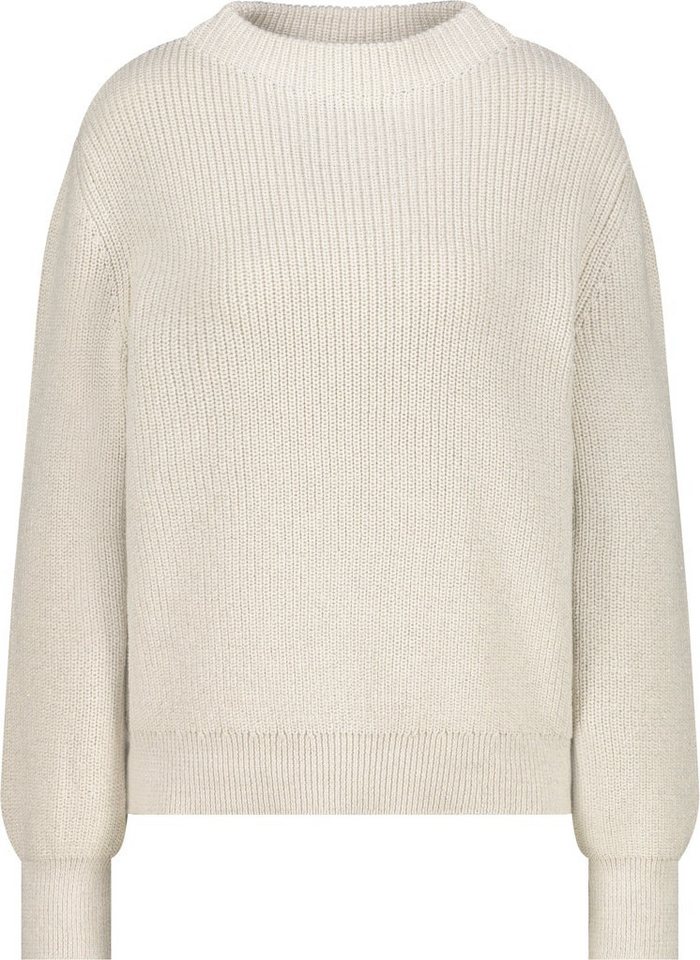 Monari Rundhalspullover 809610 Stehkragen mit subtil glänzendem Lurex von Monari