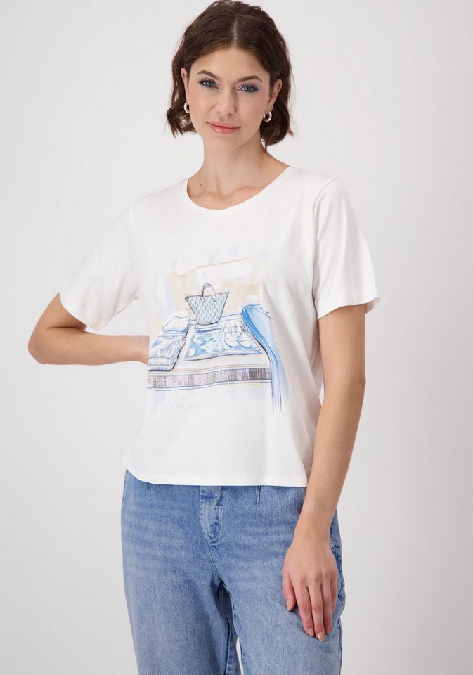 Monari Rundhalsshirt mit Frontprint von Monari