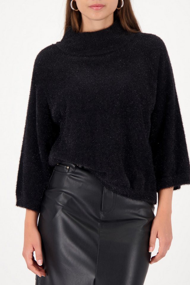 Monari Stehkragenpullover Pullover Lurex Regular fit mit Rundhalsausschnitt von Monari