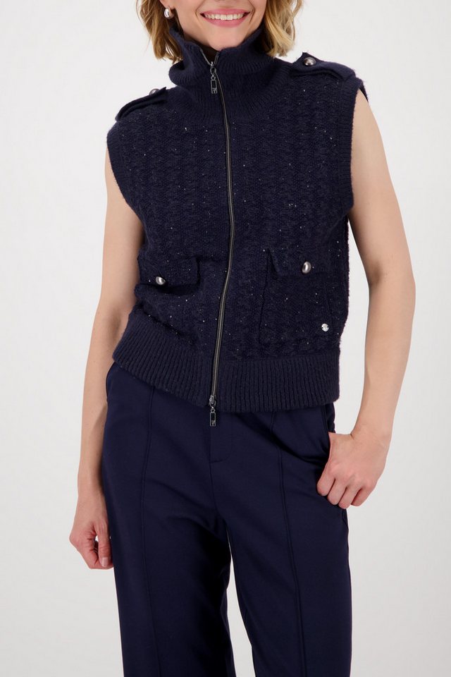 Monari Strickjacke Regular fit mit Rundhalsausschnitt mit Stehkragen Monari Strickjacke Regular fit mit Rundhalsausschnitt mit Stehkragen von Monari
