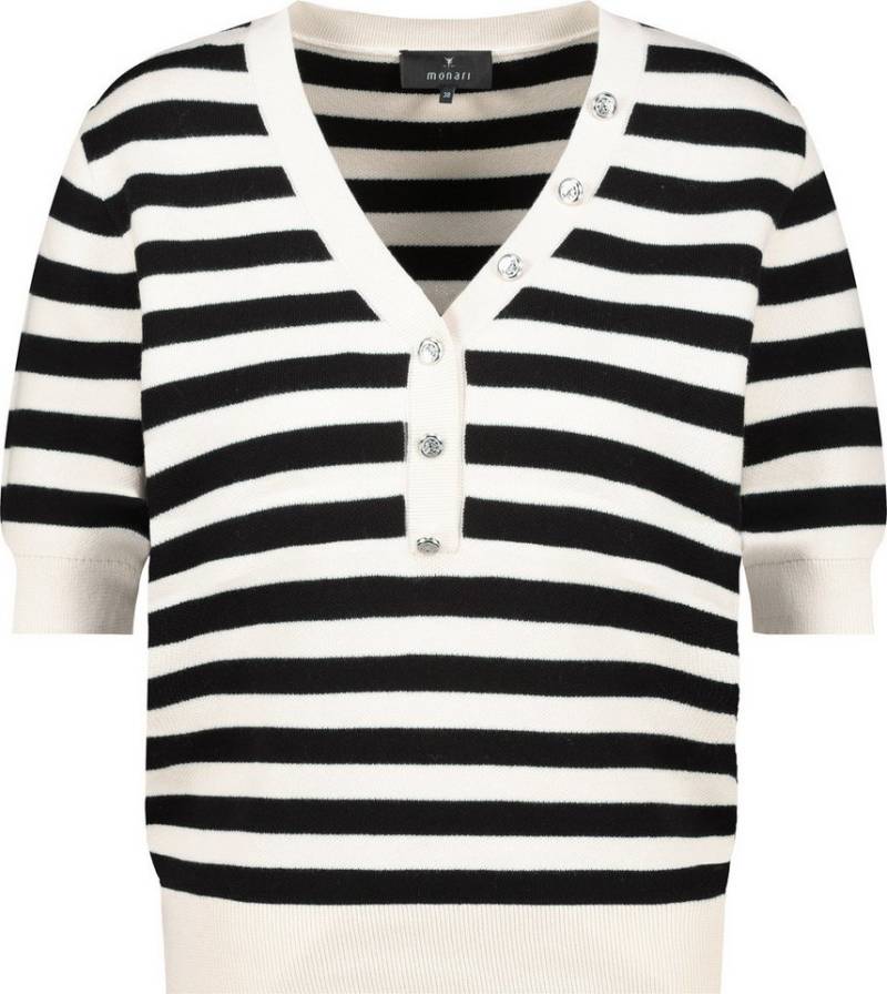 Monari Strickpullover Kurzarm mit Knöpfen von Monari