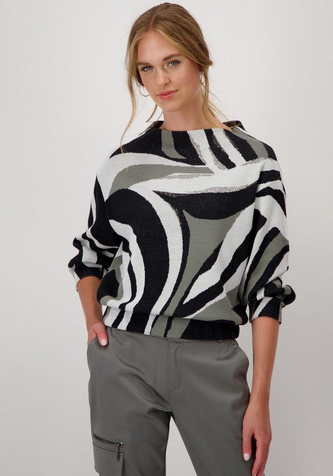 Monari Strickpullover mit Alloverprint von Monari