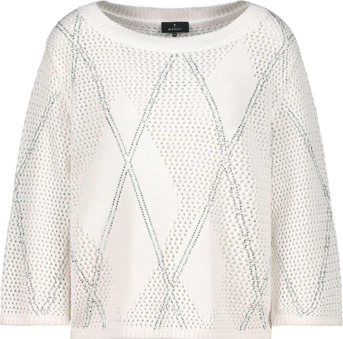 Monari Strickpullover mit Strasssteinen Bloom and Glow Monari Strickpullover mit Strasssteinen Bloom and Glow von Monari