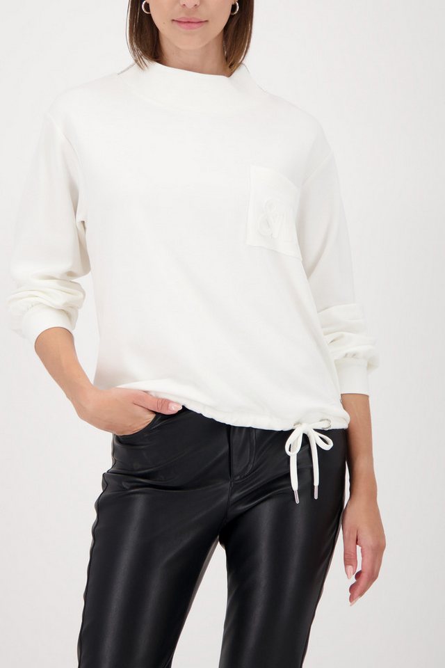 Monari Sweatshirt Sweatshirt Basic Schmuckdetail Regular fit mit Stehkragen von Monari