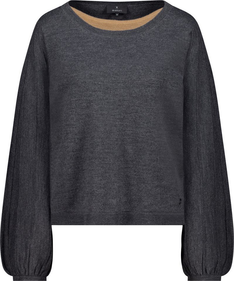 Monari Wollpullover Pullover anthra melange von Monari