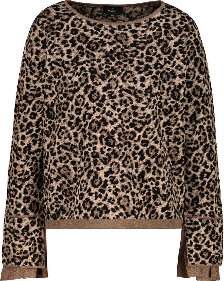 Monari Wollpullover Pullover cinnamon gemustert von Monari