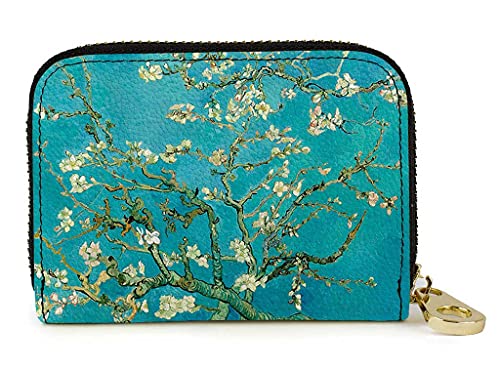 Monarque RFID-sichere Geldbörse mit Reißverschluss (Van Gogh Mandelblüten) von Monarque