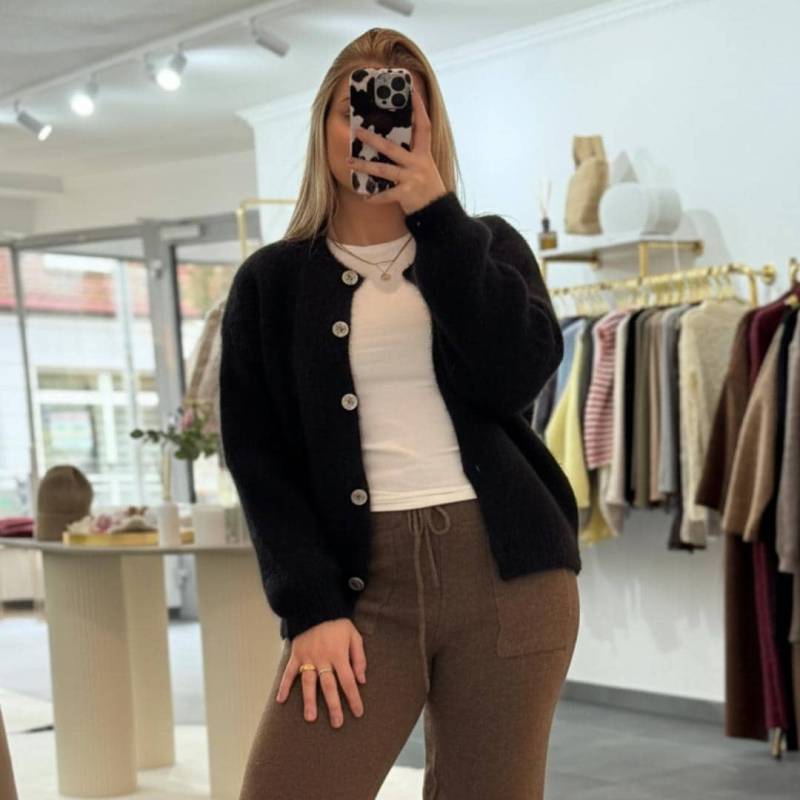 Strickjacke Aus Mohairmix Damen Lana Onesize | xs-xl Frauen Langarm Grobstrickjacke, Herbst Winter Strickmantel Frau von MonasBoutiqueUG