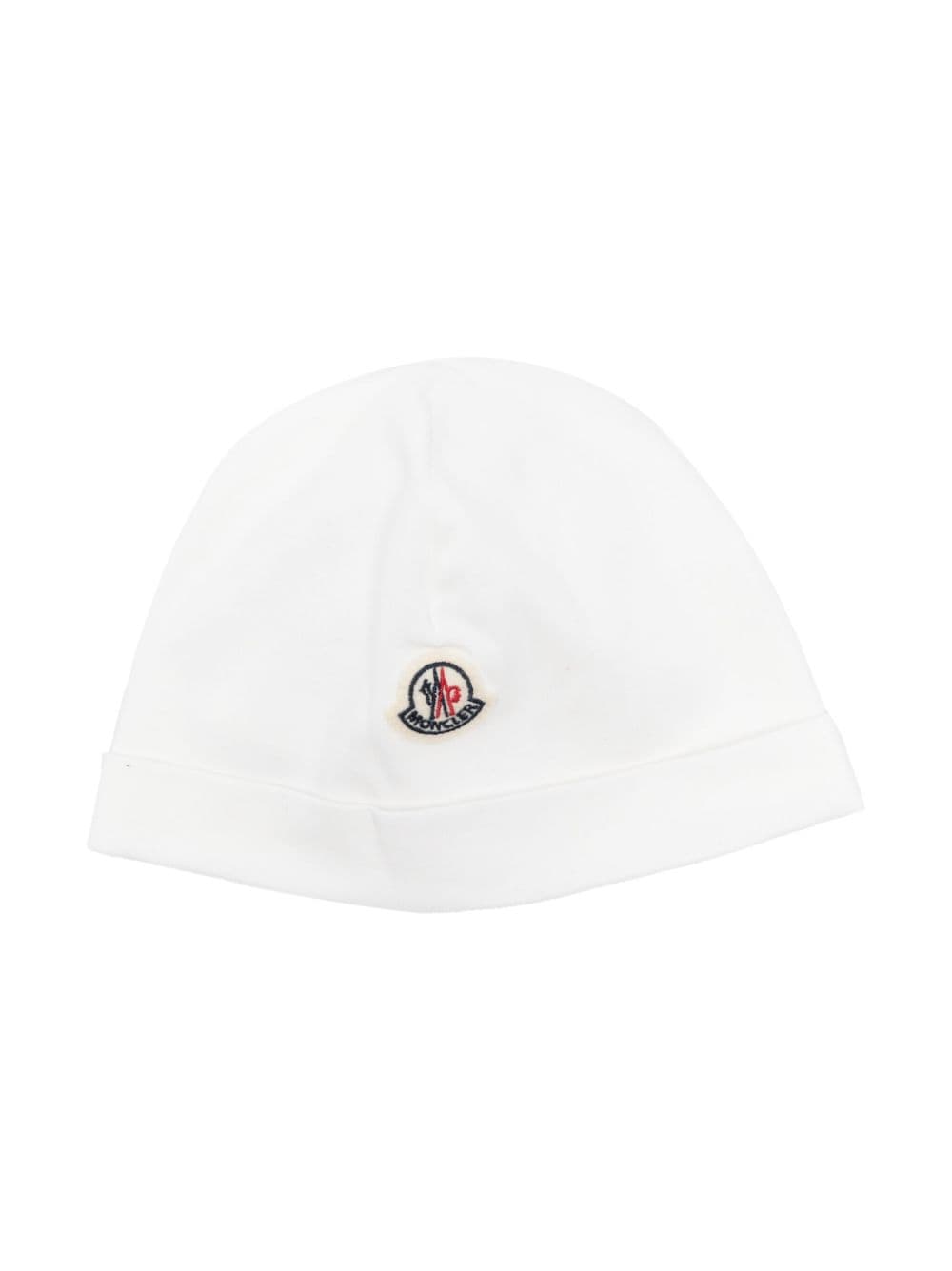 Moncler Enfant Beanie mit Logo-Patch - Weiß von Moncler Enfant