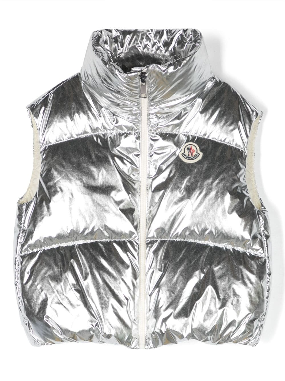 Moncler Enfant Gesteppte Blavet Weste - Silber von Moncler Enfant