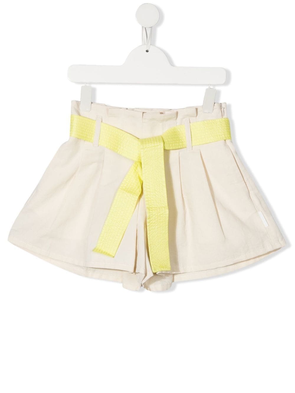 Moncler Enfant Bundfaltenshorts mit Bindegürtel - Nude von Moncler Enfant