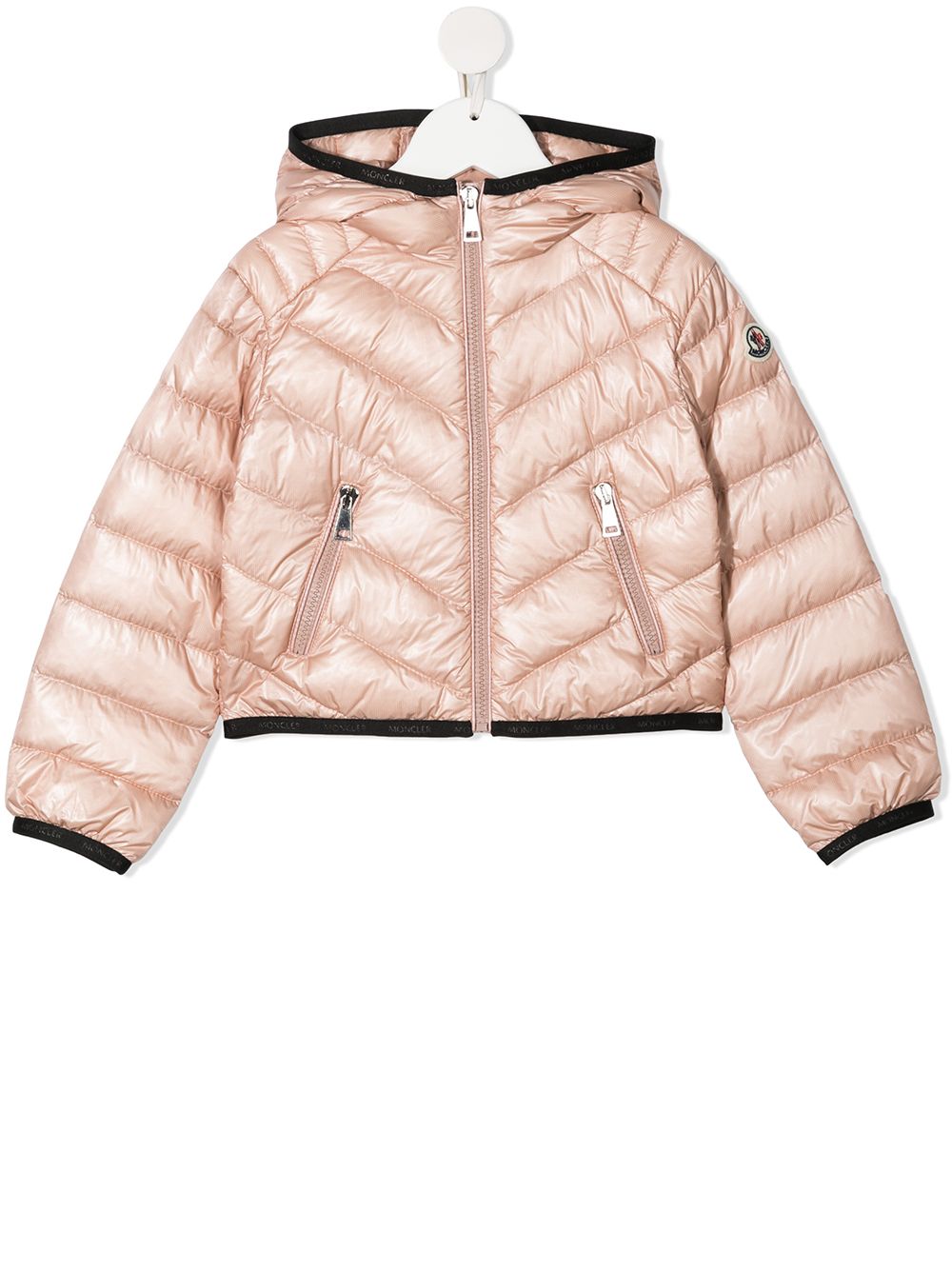 Moncler Enfant Daunenjacke mit Kapuze - Rosa von Moncler Enfant