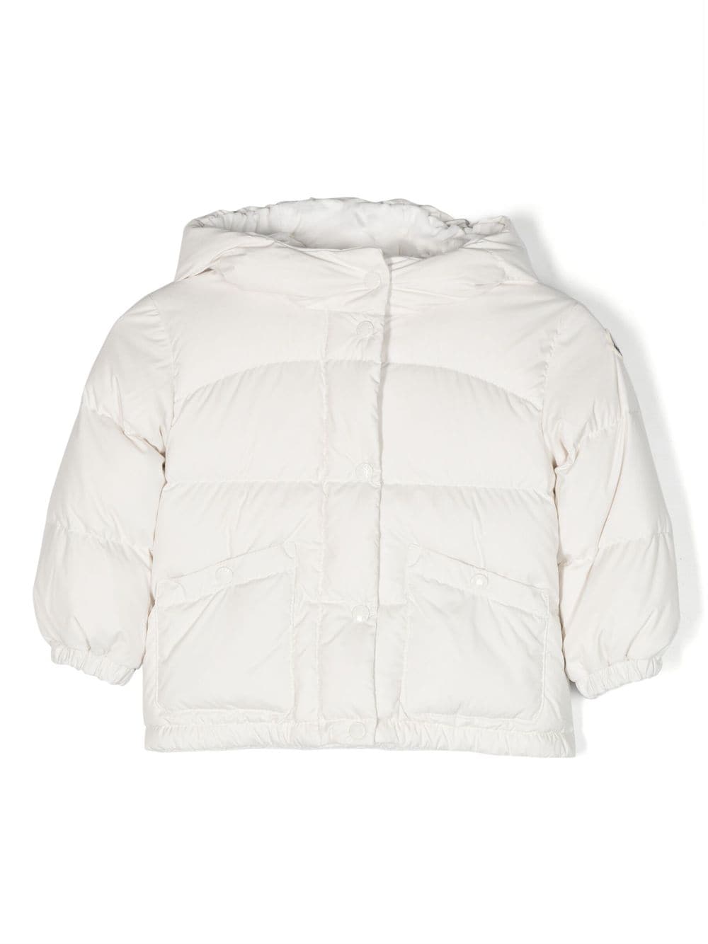 Moncler Enfant Gefütterte Ebre Jacke mit Logo - Nude von Moncler Enfant