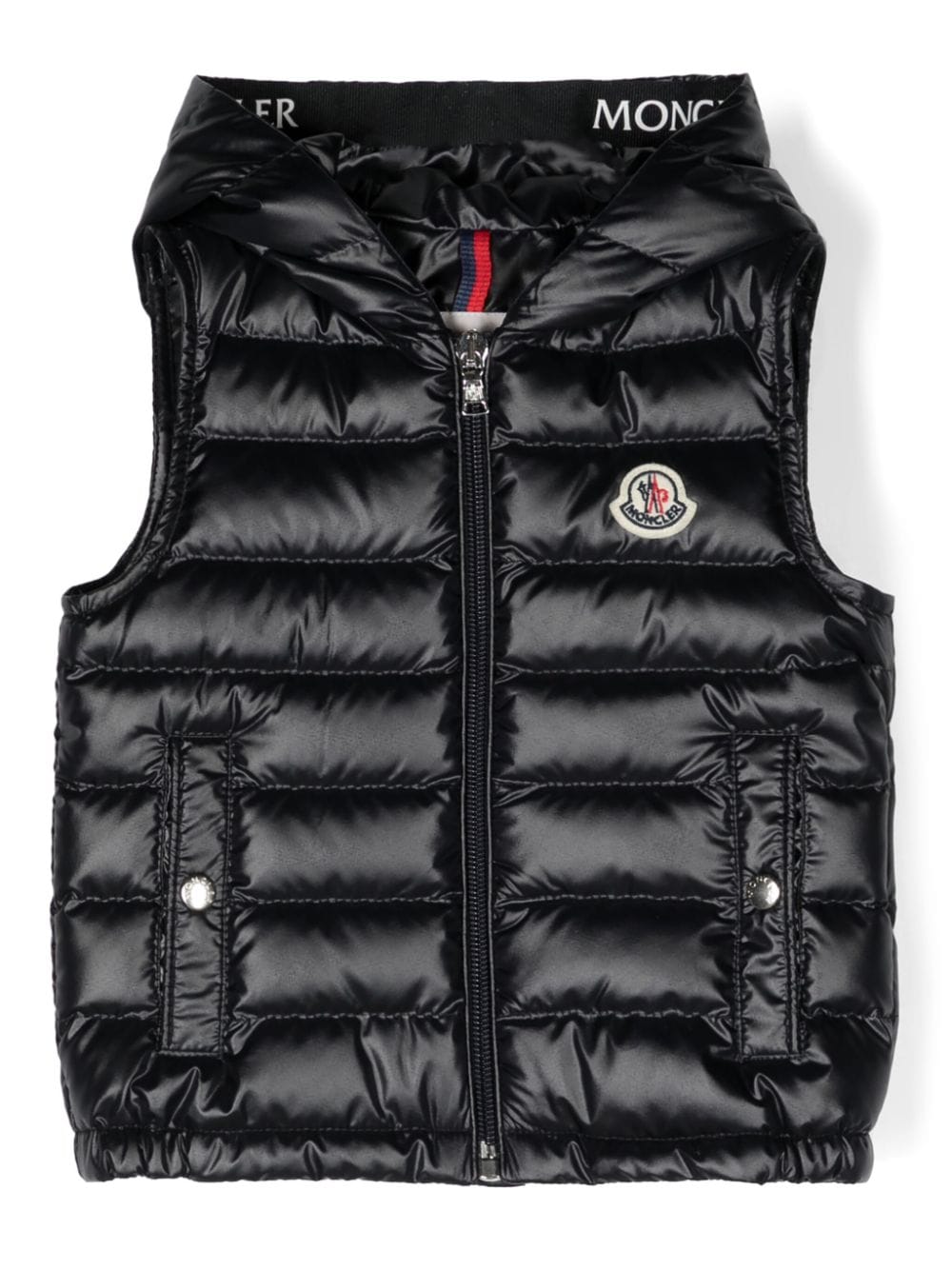 Moncler Enfant Gefütterte Couronne Kapuzenweste - Blau von Moncler Enfant