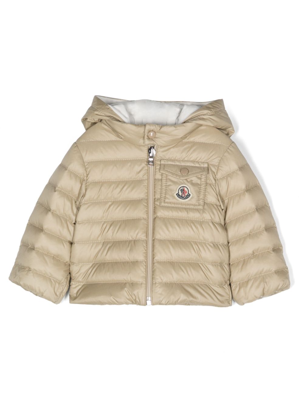 Moncler Enfant Gefütterte Jacke mit Logo-Applikation - Nude von Moncler Enfant