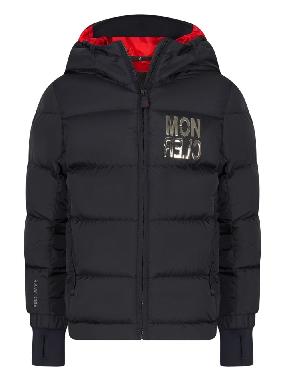 Moncler Enfant Gefütterte Jacke mit Logo-Patch - Schwarz von Moncler Enfant