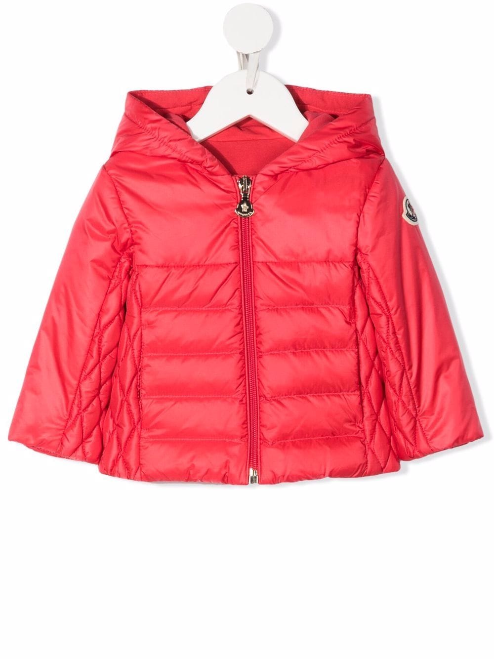 Moncler Enfant Gefütterte Jacke mit Logo-Print - Rosa von Moncler Enfant