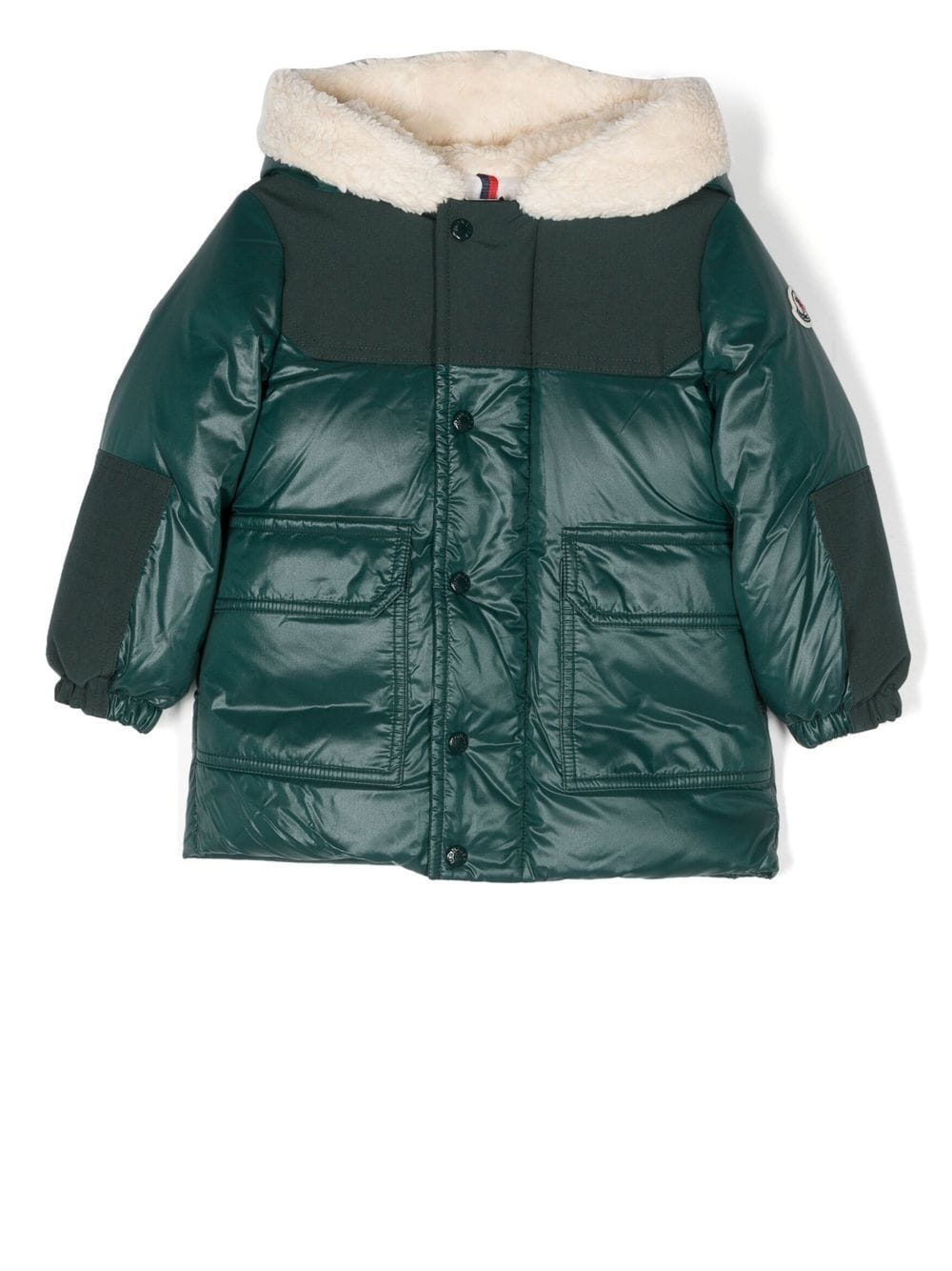 Moncler Enfant Gefütterter Kapuzenmantel - Grün von Moncler Enfant