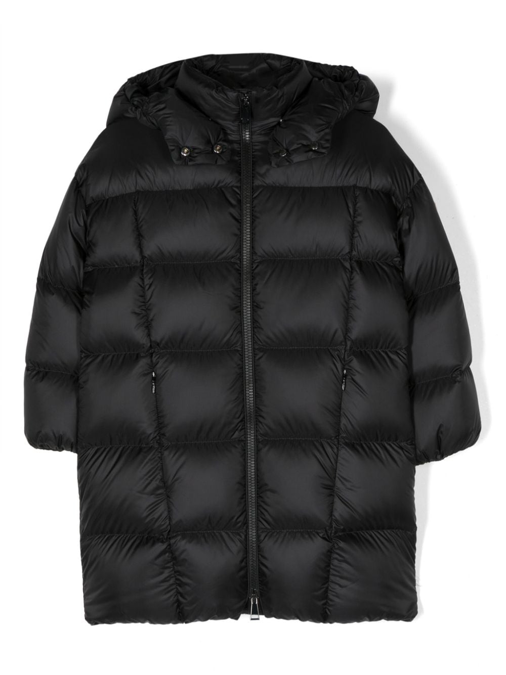 Moncler Enfant Gefütterter Kapuzenmantel - Schwarz von Moncler Enfant