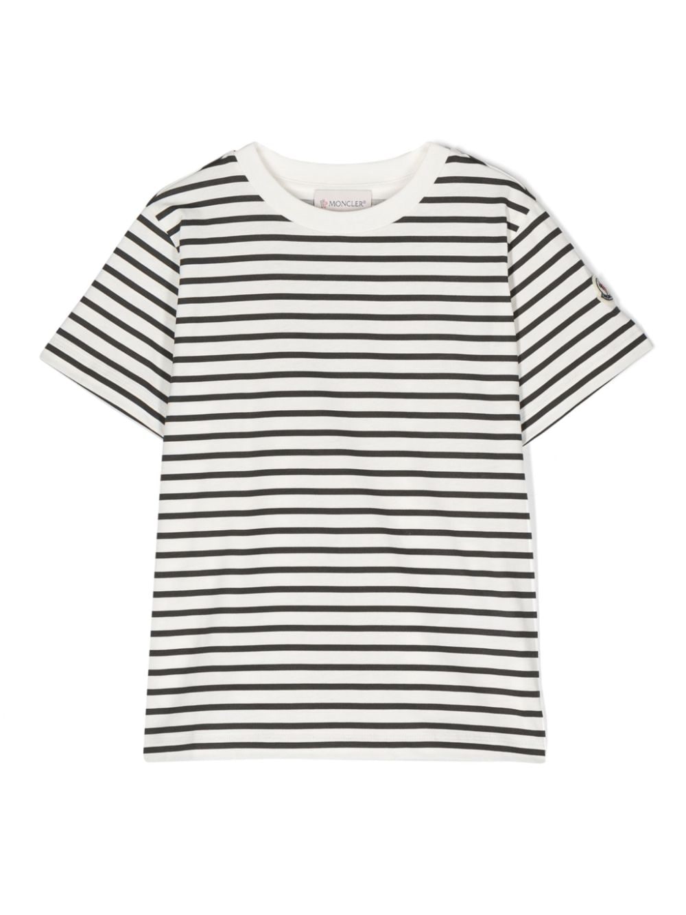 Moncler Enfant Gestreiftes T-Shirt - Weiß von Moncler Enfant