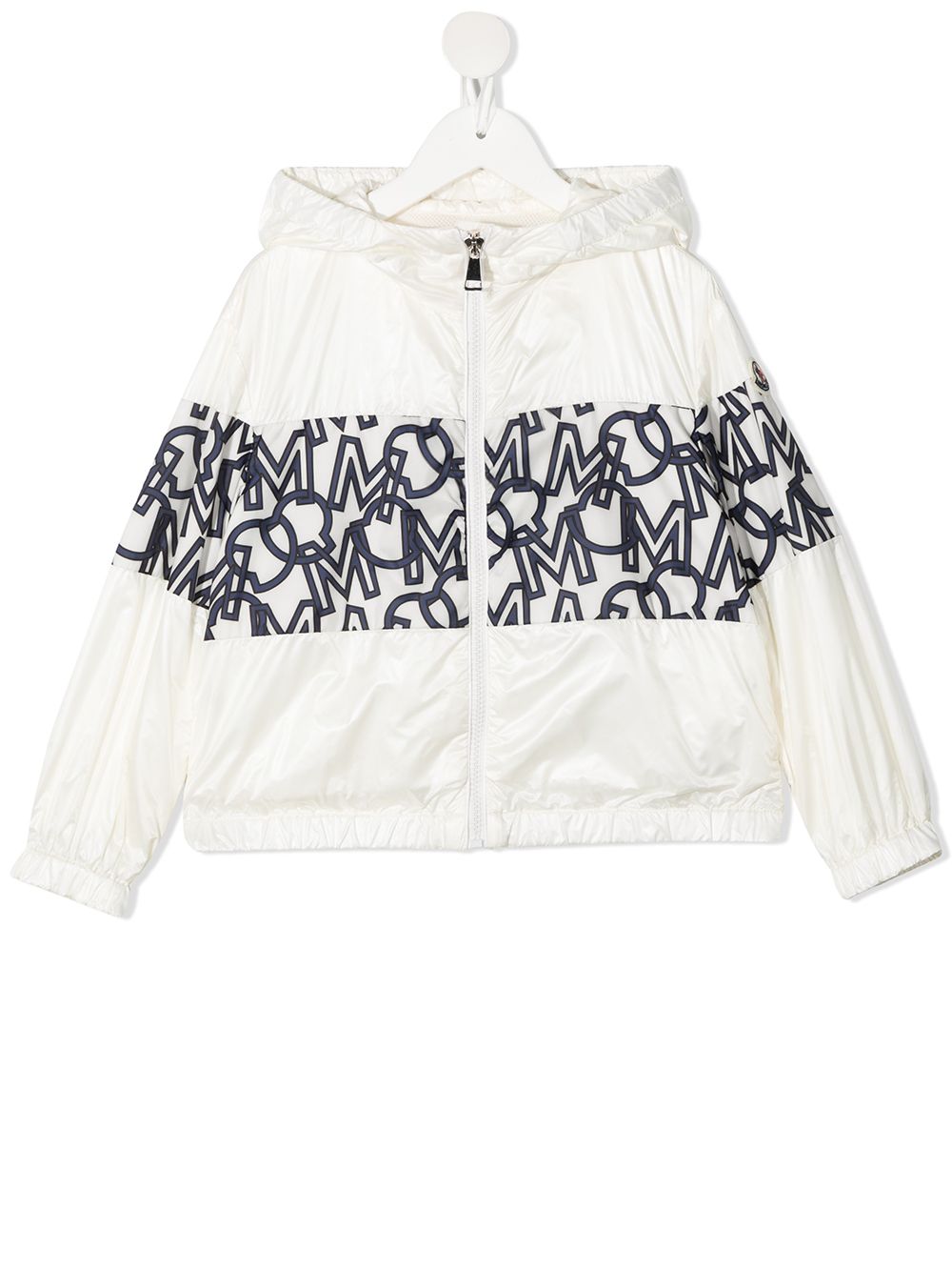 Moncler Enfant Kapuzenjacke mit Monogramm - Weiß von Moncler Enfant