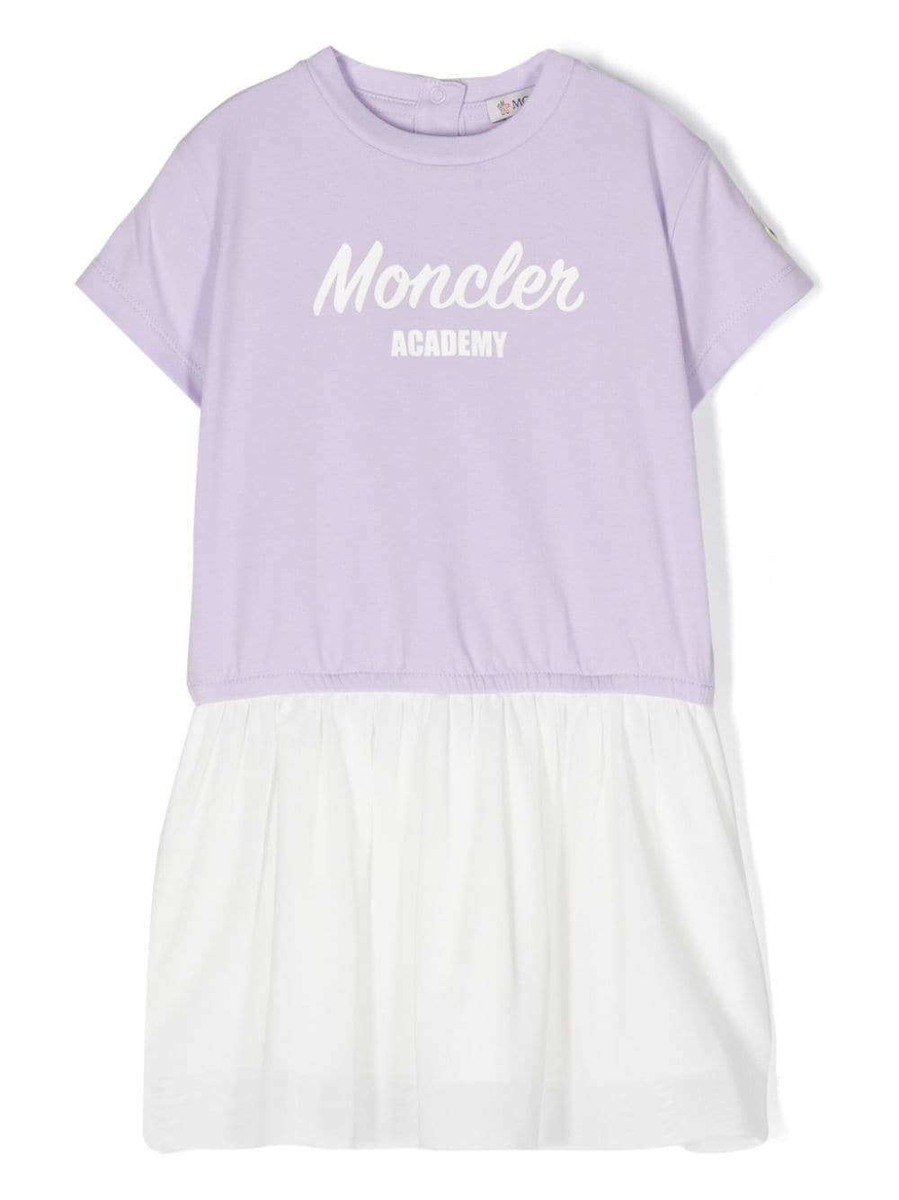 Moncler Enfant Kleid mit Logo-Print - Violett von Moncler Enfant