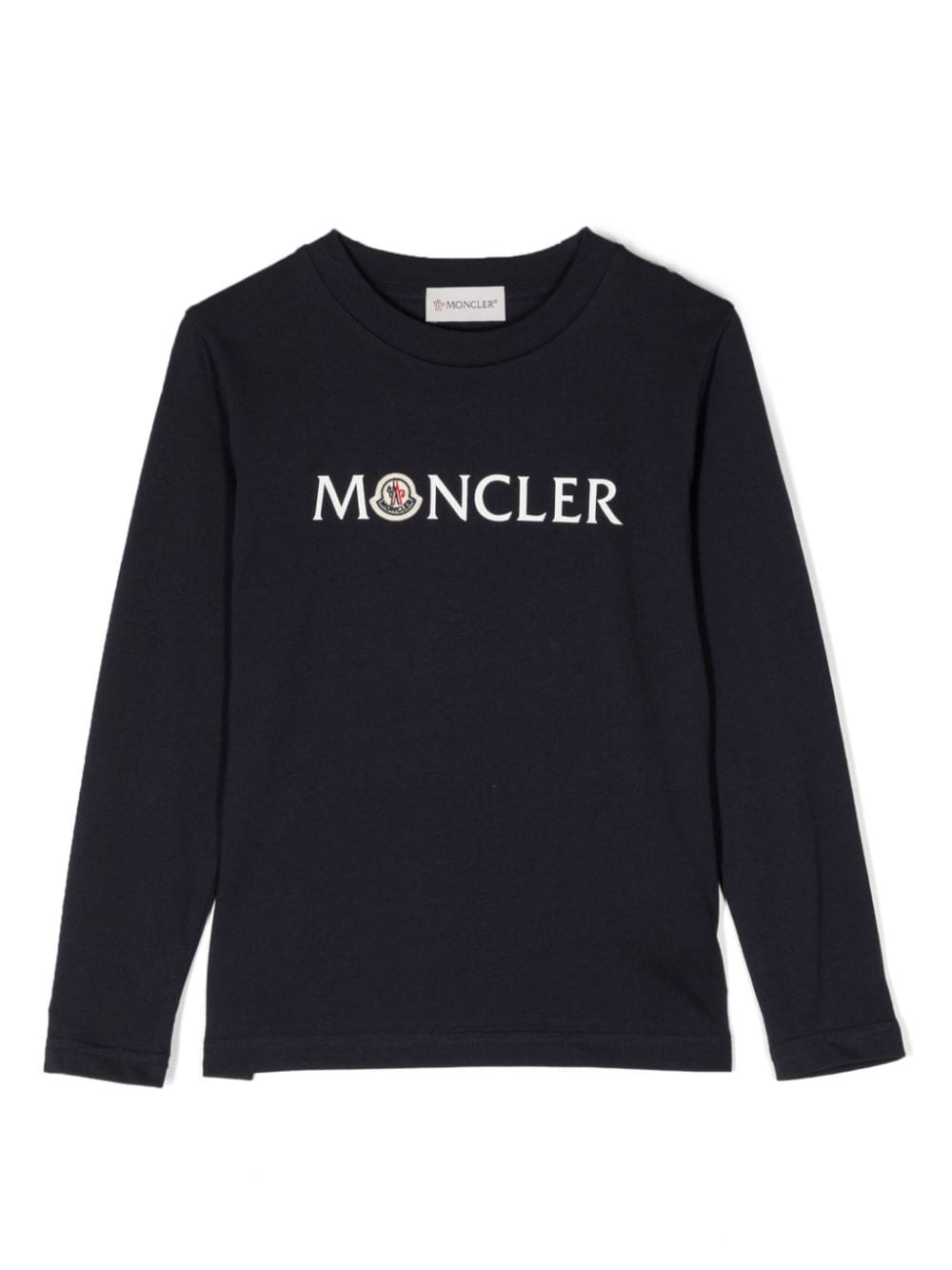 Moncler Enfant Langarmshirt mit Logo-Patch - Blau von Moncler Enfant