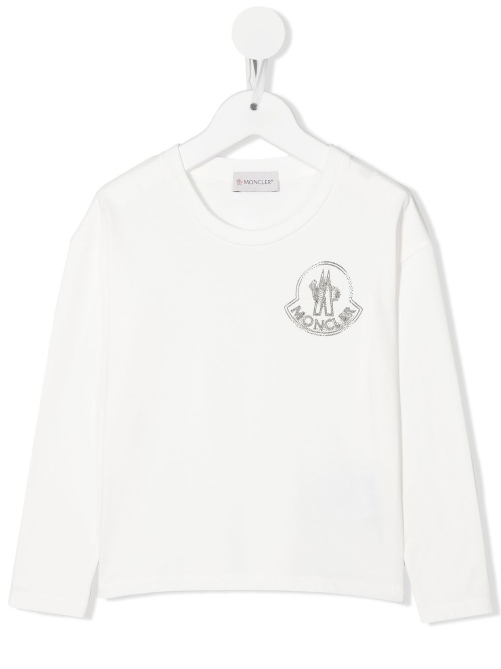 Moncler Enfant Langarmshirt mit Logo-Print - Weiß von Moncler Enfant