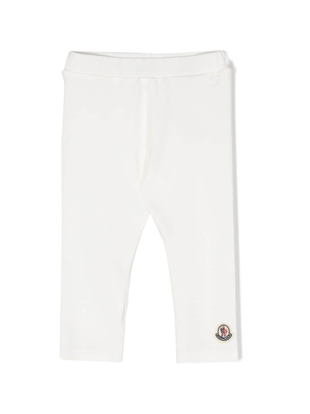 Moncler Enfant Leggings mit Logo-Applikation - Nude von Moncler Enfant