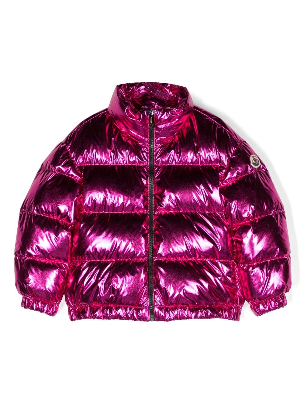 Moncler Enfant Meuse Steppjacke im Metallic-Look - Rosa von Moncler Enfant