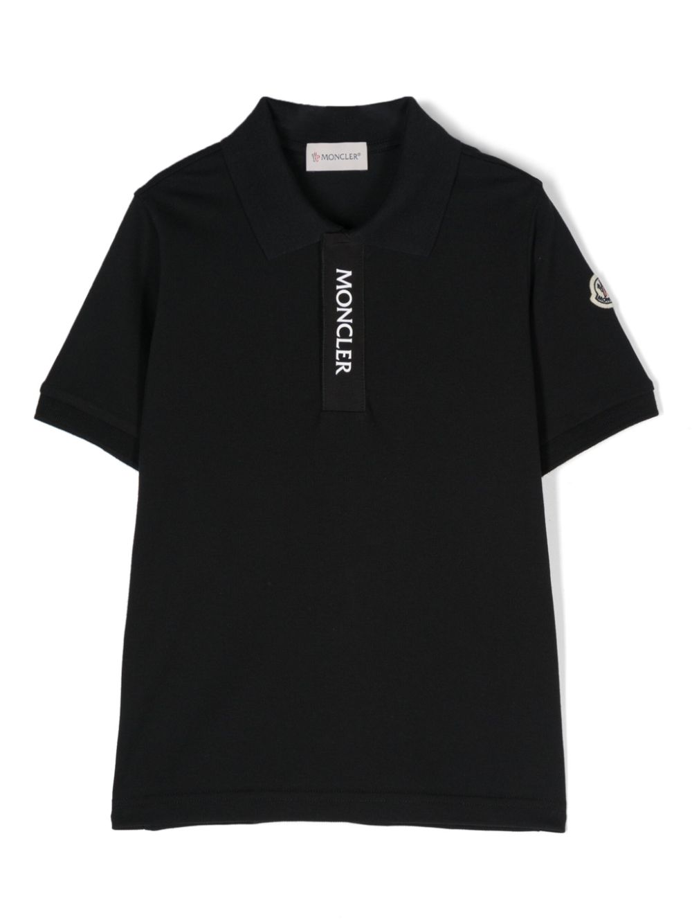 Moncler Enfant Poloshirt mit Logo-Patch - Schwarz von Moncler Enfant